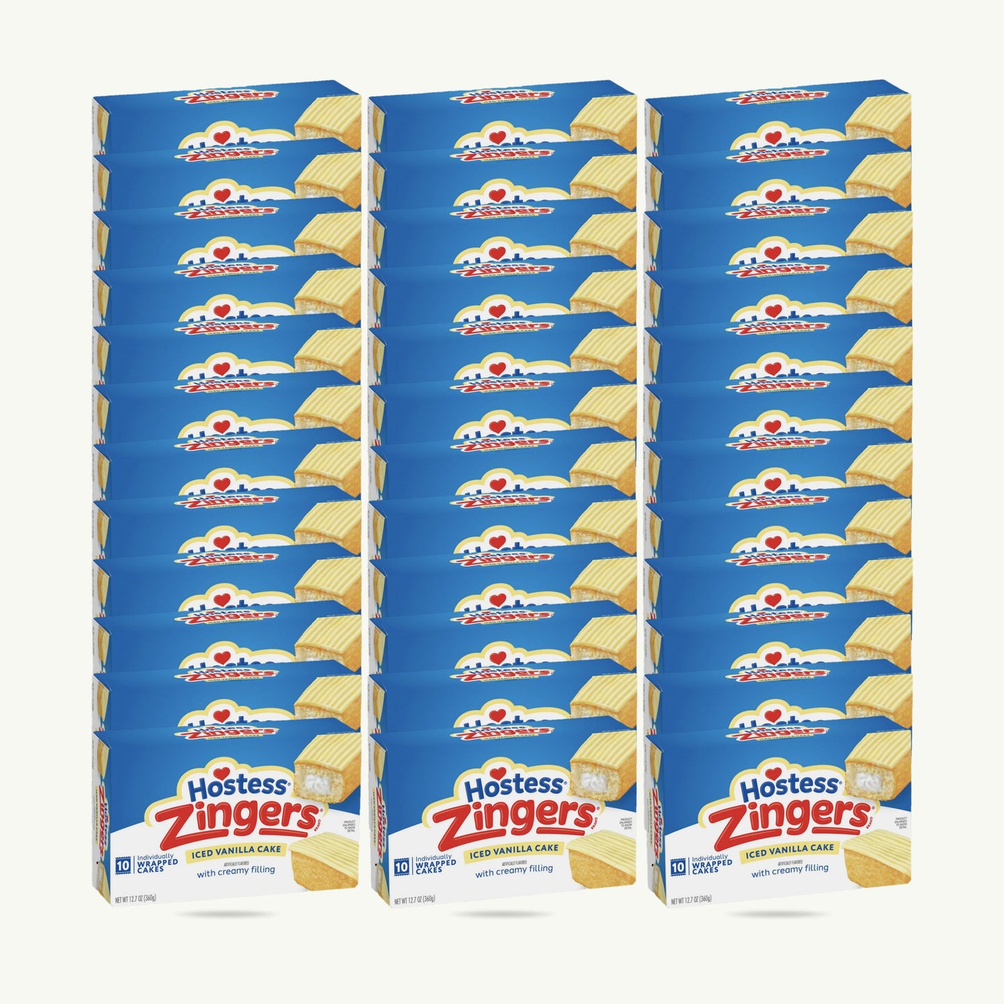 Hostess Zingers Iced Vanilla Cake 12.7oz 10ct