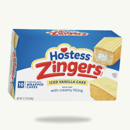 Hostess Zingers Iced Vanilla Cake 12.7oz 10ct