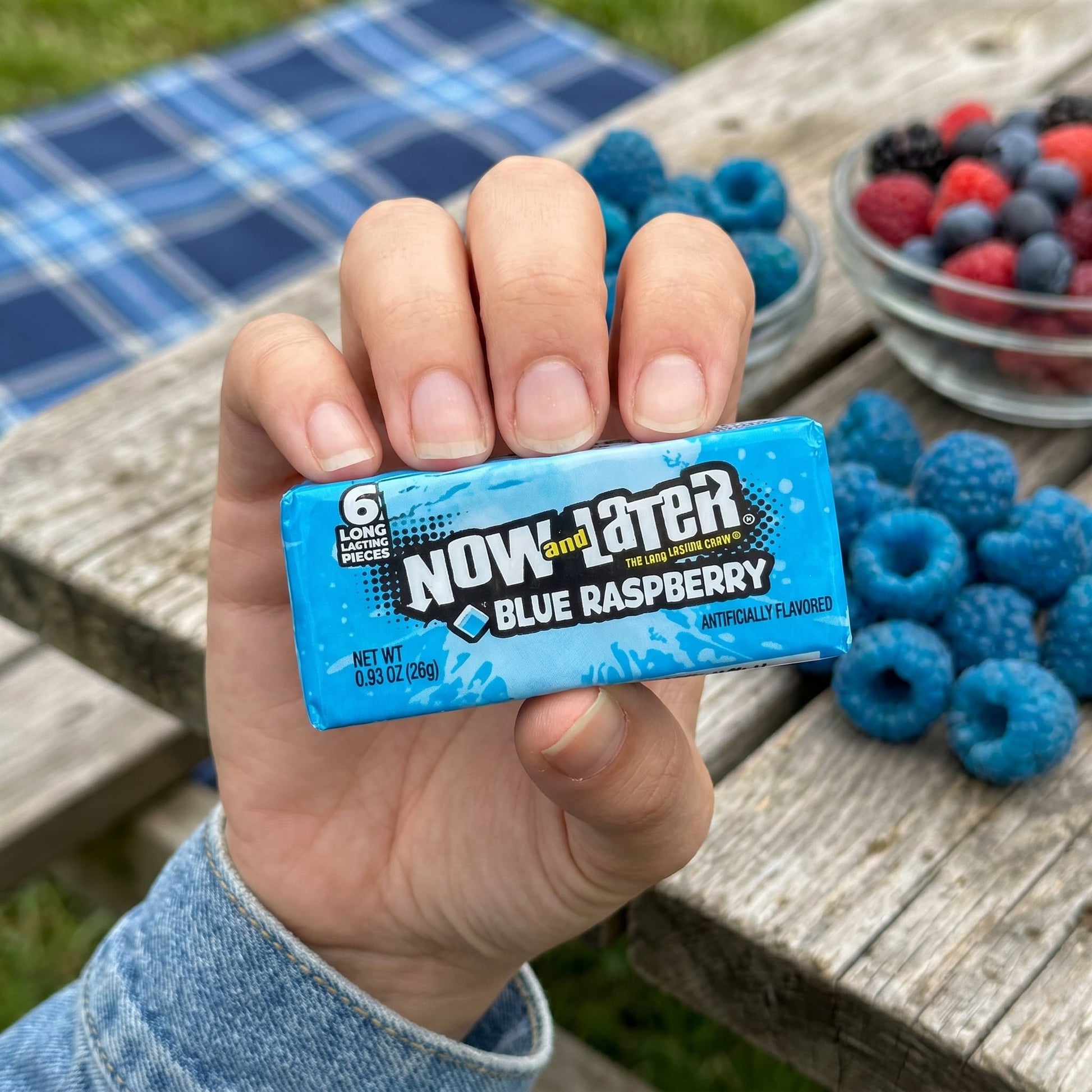 Now and Later Blue Raspberry Candy 0.93oz 6ct — ugc scene