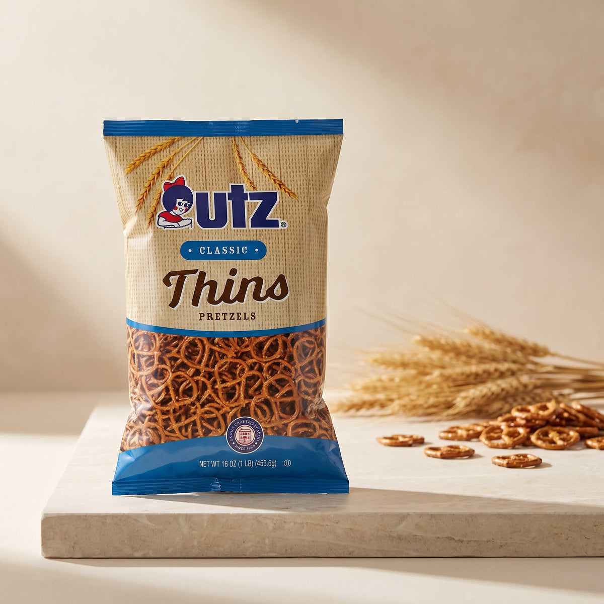 Utz Classic Thins Pretzels 16oz — luxe scene