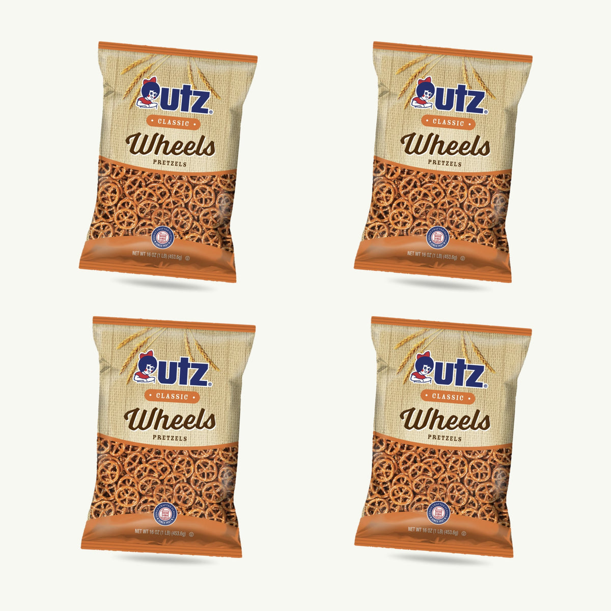 Utz Classic Wheels Pretzels 16oz — 4-pack