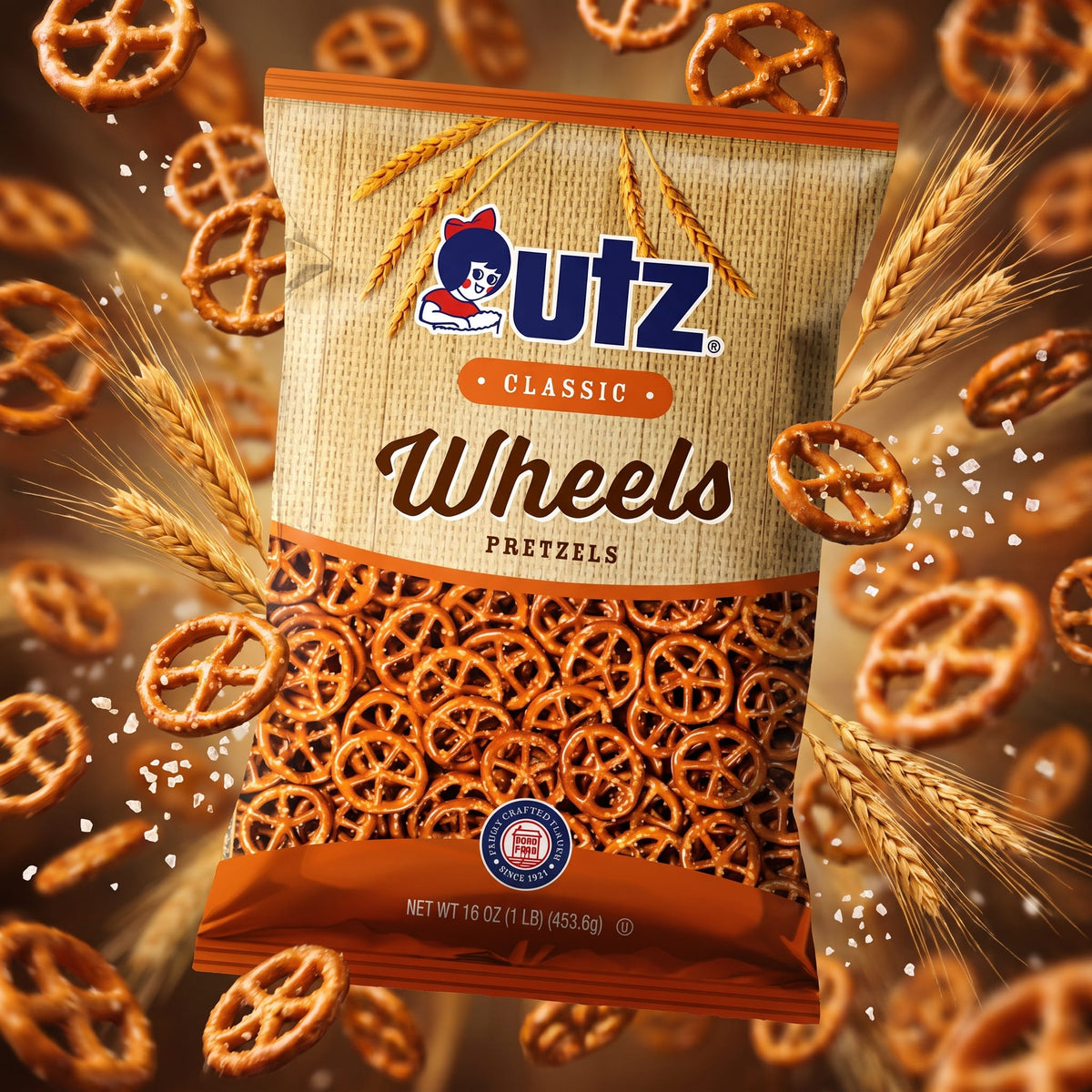 Utz Classic Wheels Pretzels 16oz — creative scene