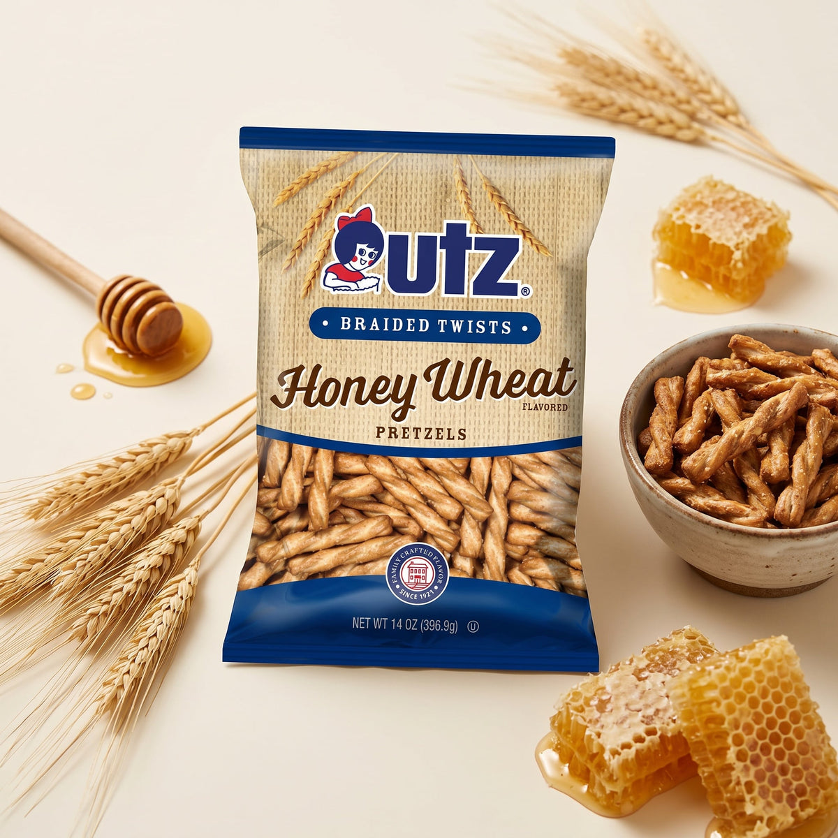 Utz Honey Wheat Braided Pretzel Twists 14oz — luxe scene