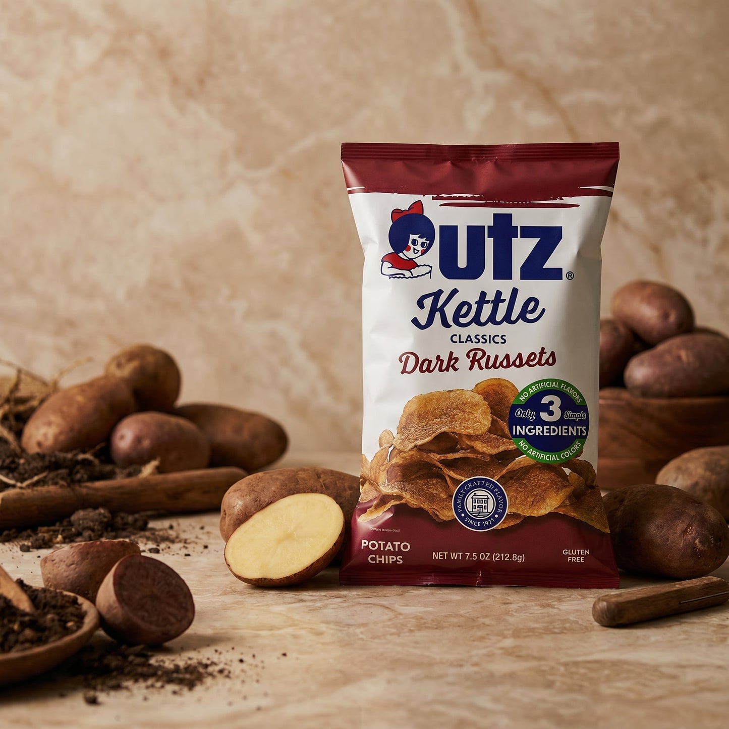 Utz Dark Russets Potato Chips 7.5oz