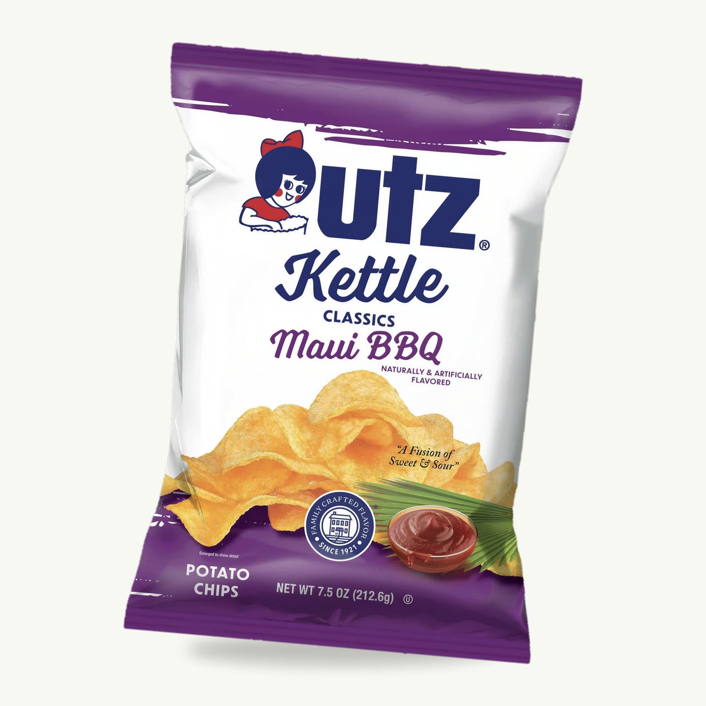 Utz Maui BBQ Kettle Potato Chips 7.5oz