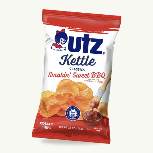 Utz Kettle Smokin Sweet BBQ Potato Chips 7.5oz