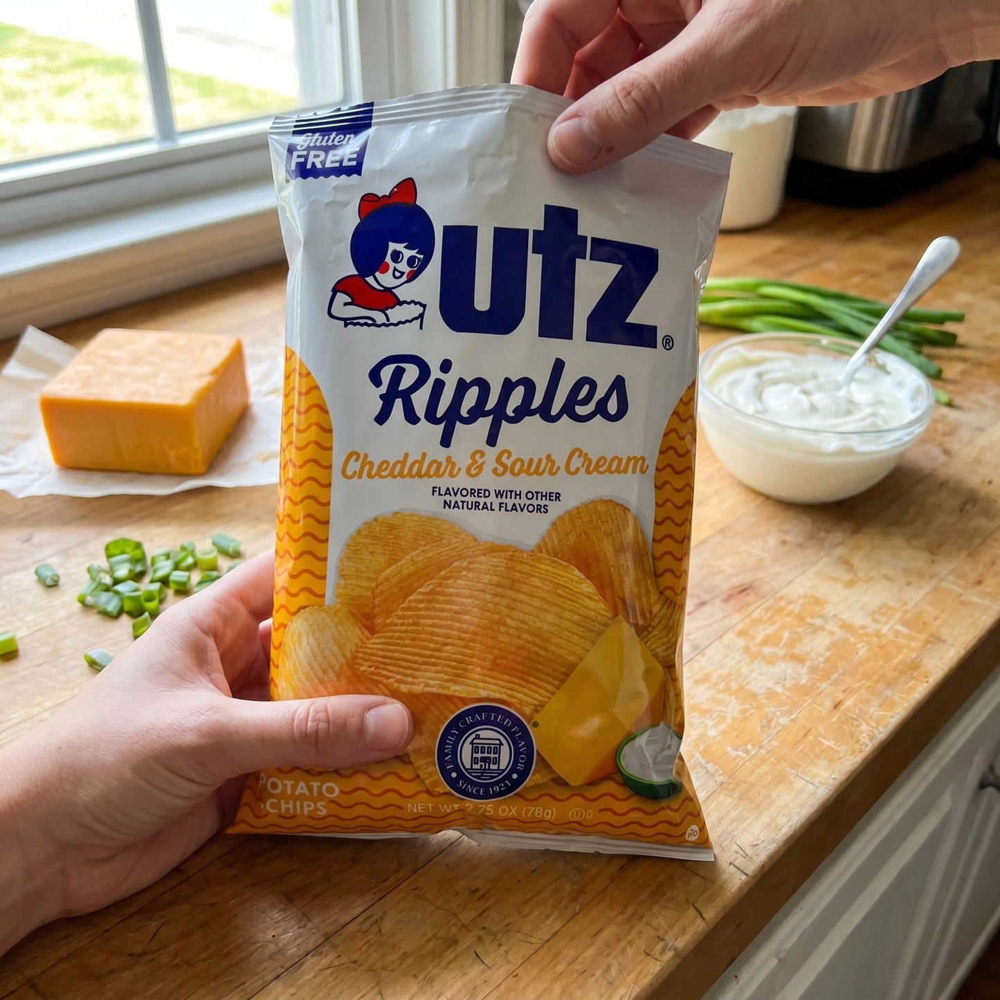 Utz Ripples Cheddar Sour Cream 2.75oz