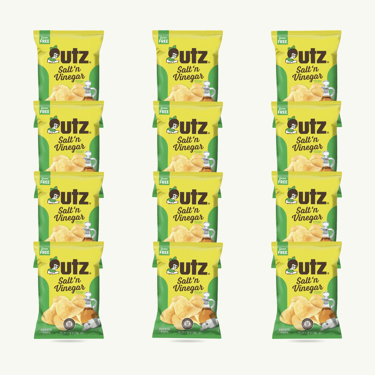 Utz Salt and Vinegar Potato Chips 2.75oz — 12-pack