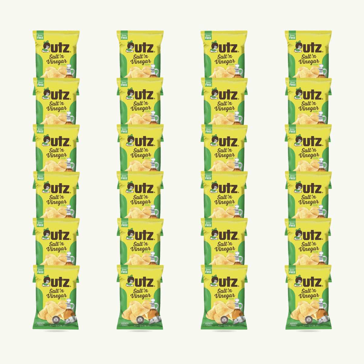 Utz Salt and Vinegar Potato Chips 2.75oz — 24-pack