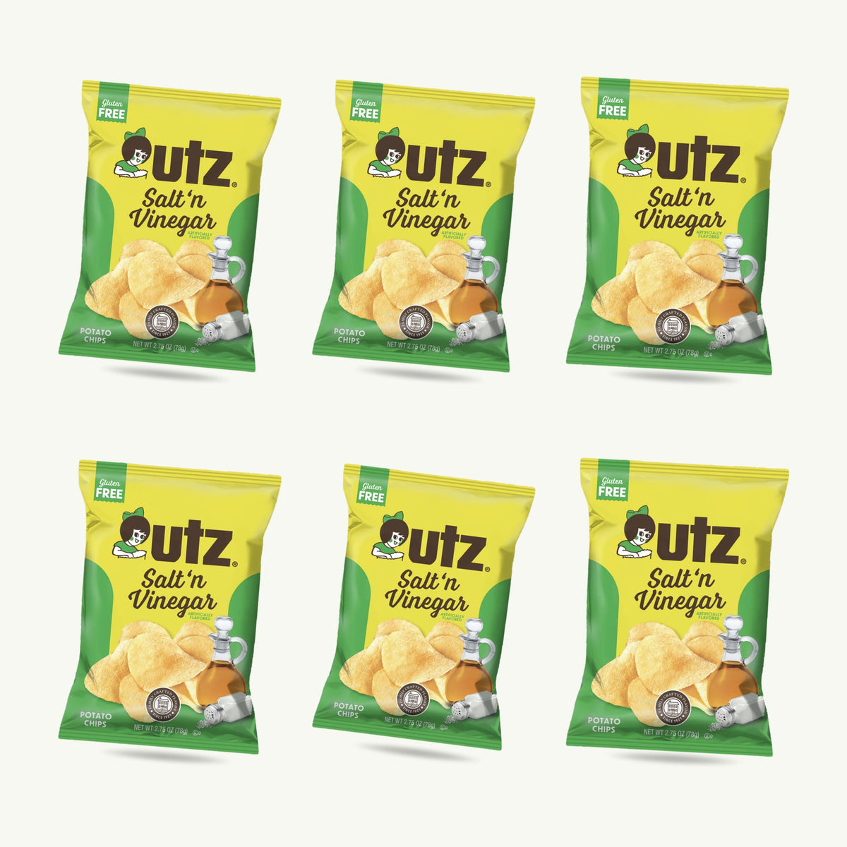 Utz Salt and Vinegar Potato Chips 2.75oz — 6-pack